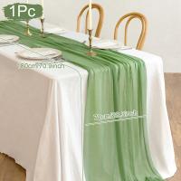 Corredor De Mesa Semi-Transparente Vintage De Queso Gauze Para Bodas Comidas De Fiesta Navidad Banquete Decoración De Pastel - details 0