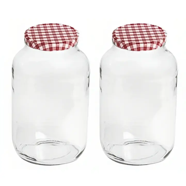 Tarros de Cristal Mundotarros 4 Litros - Tapas de Metal - Frascos Grandes 4000 Ml - Conservas, Encurtidos, Alimentos Caseros - Botes 4 Litros - 1