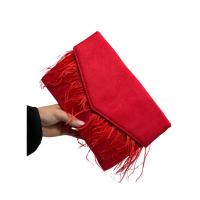 Bolso de Fiesta Bolso plano sobre de Mano Antelina Solapa  pico con Plumas - details 2