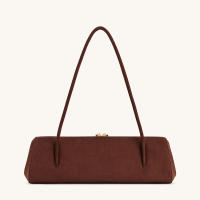Bolso De Hombro De Cuero Suave Para Mujer Lujo Retro Francés Bolso De Armpita Casual Bolso De Baguette Material De Falso Cuero - details 3