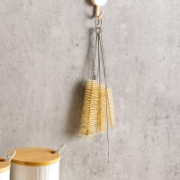 Cepillo De Limpieza Para Botellas Y Vajillas Eco-amigable De Acero Inoxidable Y Pelo De Cerdo Para Eliminar Residuos En Bocetos Pequeños Y Delgados Acceso a Ranuras - details 1