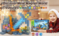 Juego De Bloques Magnéticos 72 Piezas Mundo De Los Minerales Torre De Cavernas Juguete Educativo Para Niños Edad 3+ Montessori - details 3