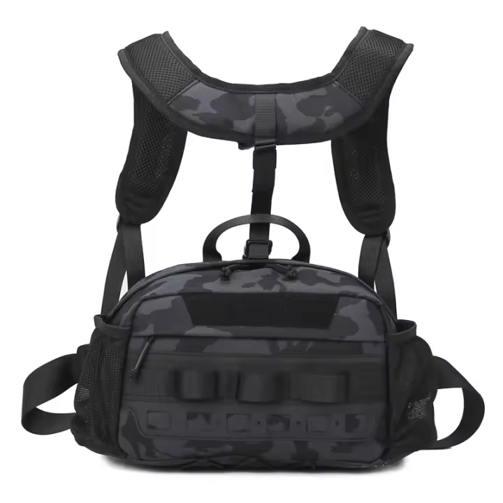 Chaleco Táctico Para Hombre Mochila Deportiva Grande Para Caza Pesca Y Camping Bolsa De Cintura Molle Multifuncional De Oxford - 1