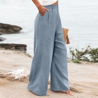 Pantalones Anchos Para Mujer Cintura Alta Elástica Trasera Negocios Casual Largo Pantalones Regulares De Pierna Recta Para Otoño/Invierno - details 19