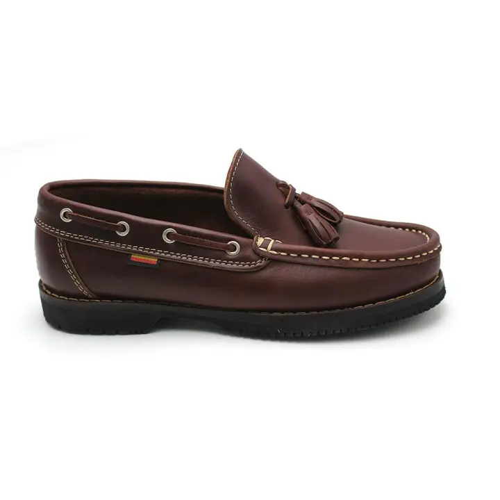 VALDEGAMA 406-B Zapato náutico con borlas, sin cordones y con suela de goma, hecho en españa, para caballero - 1