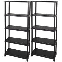 Curver - Estantería almacenaje, 90% plástico reciclado, color negro, fácil montaje sin herramientas, estable y resistente, almacenamiento ampliable, multiusos, variedad de medidas, ideal para trasteros, garajes, patios o balcones - details 2