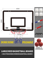 Estándar De Baloncesto Plegable Para Niños Silencioso Y No Permeable Montado En La Pared Para Actividades Interiores Y Exteriores Incluye Baloncesto - details 3