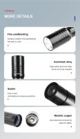 Linterna Profunda 8000LM Super Potente IPX8 Profesional Para Natación Y Pesca Luz LED Ajustable Impermeable 18650 Linterna Submarina - details 10