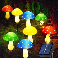 Luces De Hongo Solar Para Jardín Decoración Exterior Impermeable Con 8 Modos Luces Nocturnas Para Camino Paisaje Jardín Navidad - details 1