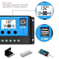 Controlador De Carga Solar 60A 12V/24V Regulador De Voltaje Para Panel Solar Con Cargador Solar PWM Y Pantalla LCD Dual USB Para Hogar - details 2