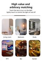 Lámpara De Mesa LED Retro Con Toque Metálico Recargable Luz De Ambiente Para Dormitorio Y Barra Decorativa Nocturna Ajustable - details 10