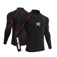 Camiseta Deportiva De Hombre Con Manga Larga Para Correr Y Gimnasio Ropa De Fitness Comprimida Sudadera De Sportwear - details 14