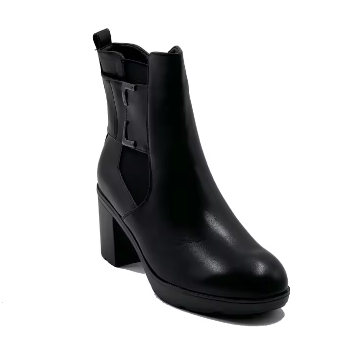 JZ Hermanos Botines de tacón medio y banda elástica con decoración lateral - 1