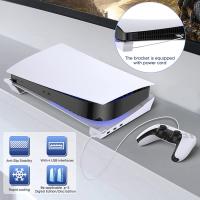 Soporte Horizontal para PS5 con 4 extensiones USB, soporte para capas de consola de gabinete, para disco Playstation 5 y edición Digital - details 1