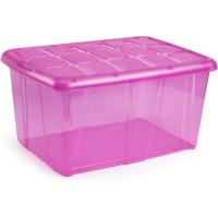 COSHANO Caja de almacenamiento, pongo todo ropa, Hogar, 60L litros organizador Impermeable (Rosa Translúcido) - details 0