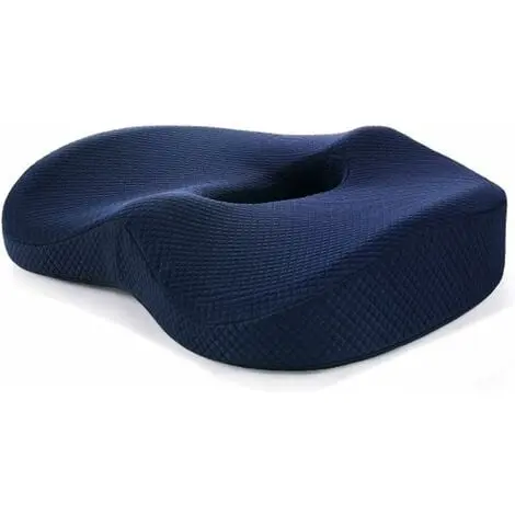 Cojín de espuma viscoelástico para asiento, ortopédico para hemorroides, cojín para el coxis para Coche, Hogar, oficin, gamer, Silla de ruedas, cojín lumbar para asiento, dolor de espalda - 1