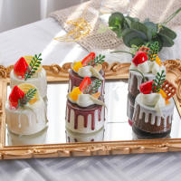 6PCS/Set Modelo De Pastel Artificial Para Decoración De Bodas Y Fiestas Profesional Simulación De Postres En PVC Tamaño 2.75'' - details 0
