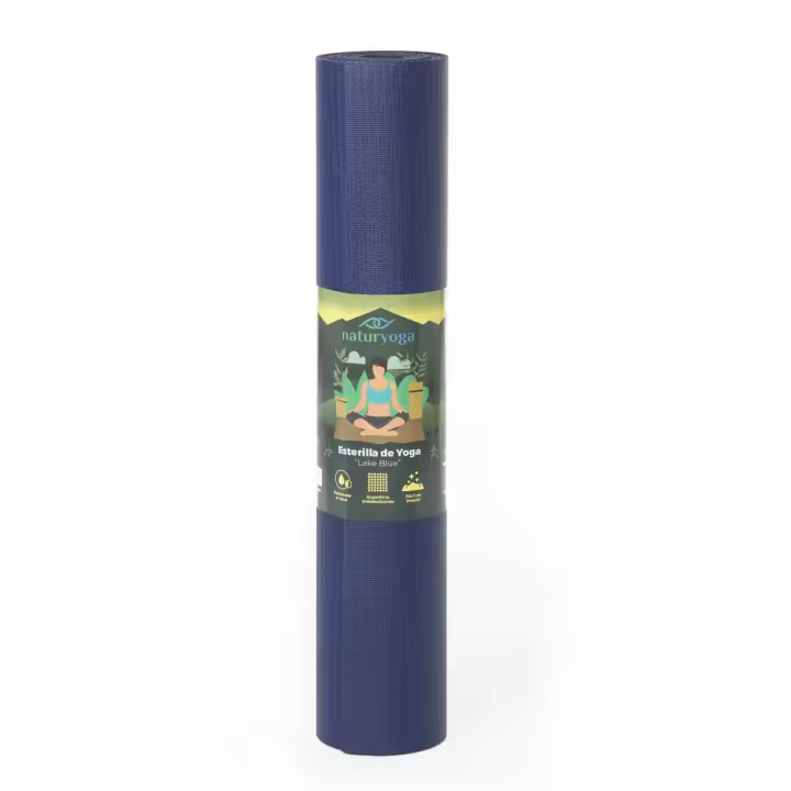 Naturyoga l Esterilla de Yoga Premium Lake Blue l Duradera l Antideslizante l Color Azul - 1