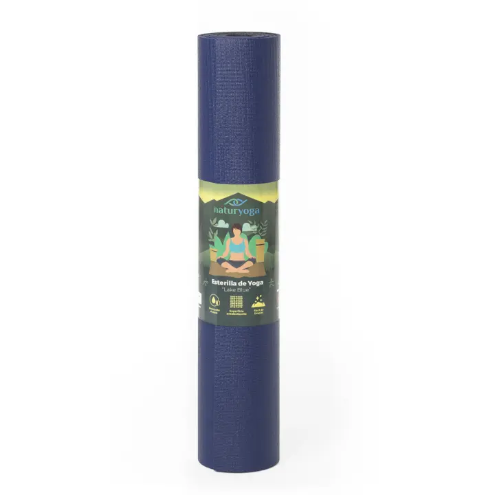 Naturyoga l Esterilla de Yoga Premium Lake Blue l Duradera l Antideslizante l Color Azul - 1
