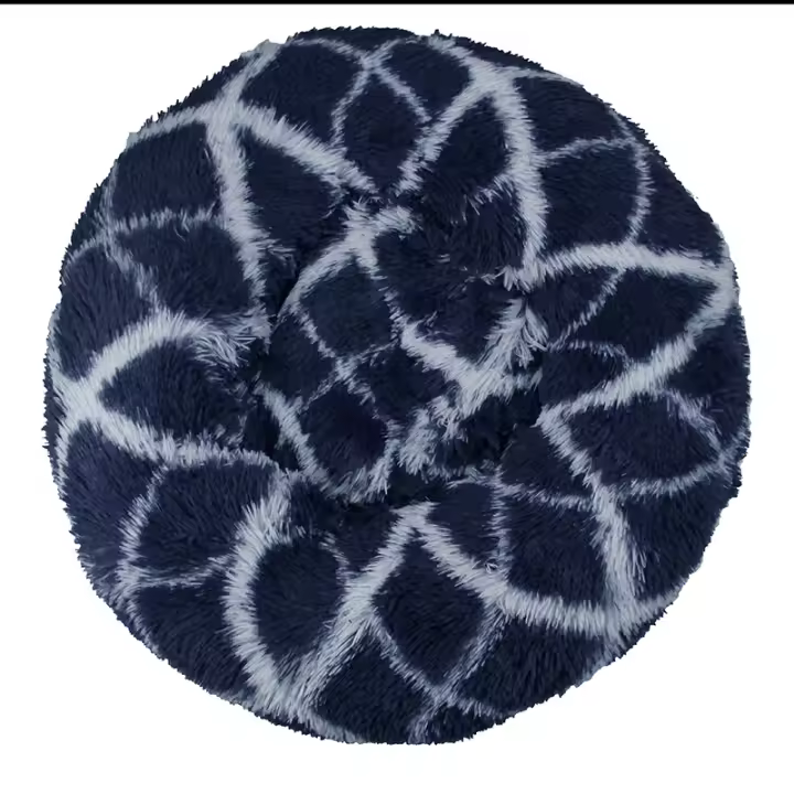 Cama para Gatos, Cojín Esponjoso, Suave y Lavable para Perros y Gatos (Azul Marino, 60 cm), Sunny - 1