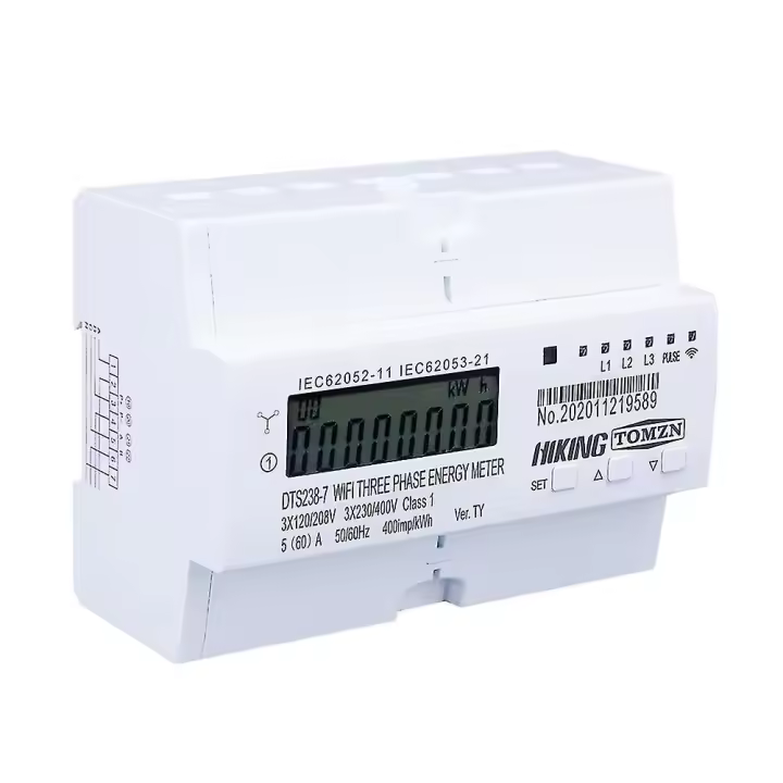 Phase Carril DIN WiFi inteligente CONTADOR DE Energía temporizador consumption Monitor kWh 3x120V 3x2 - 1