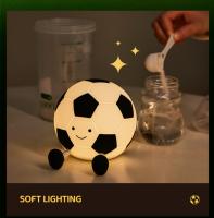Lámpara Nocturna De Silicona De Fútbol Recargable Con 3 Niveles De Iluminación Dimmable Para Decoración De Habitaciones Luz De Noche Para Dormitorio Con Botón De Encendido Y Apagado - details 6