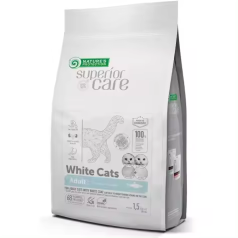 Nature's Protection Adult Pelo Blanco Grain Free Arenque Para Gatos 1.5 Kg - 1
