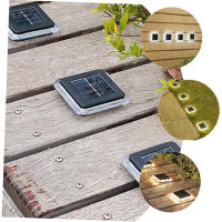Luz Solar Enterrada para Jardín y Patio (Pack de 2) - Lámpara Subterránea Impermeable de 5W, Luz Blanca, Panel Solar de Polisilicio  Energía Solar, Sin Cableado, Fácil Instalación, 9.8 x 9.8 x 13.5 cm - Extrastar - details 3
