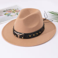Gorro De Jazz De Lana Estilo Europeo Y Americano Para Hombres Y Mujeres Amantes Del Estilo Nacional Gorro De Pico Plano Con Visera De Cabeza De Vaca - details 8