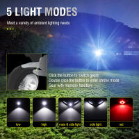 BORUiT GT10 LED Torcha Frontal Para Camping Recargable Tipo-C Con Función De Memoria Luz De Trabajo Impermeable Para Ciclismo Pesca Senderismo Caving - details 4