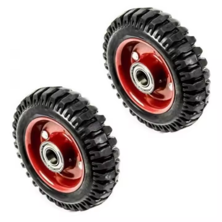 Coshano Ruedas para carretilla 160x50 neumática 620322 con rodamiento plataformas juego - 1