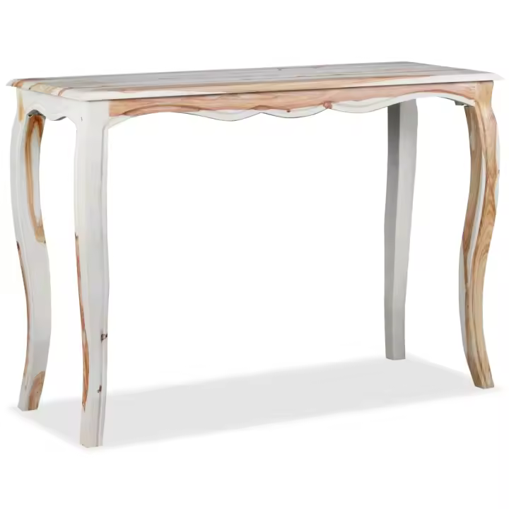 vidaXL Mesa consola de madera maciza de sheesham 110x40x76 cm Mesa de sofá Mesa de Entrada para Salón Consola de Entrada Mueble Recibidor Mesita Mesa auxiliar Salon - 1