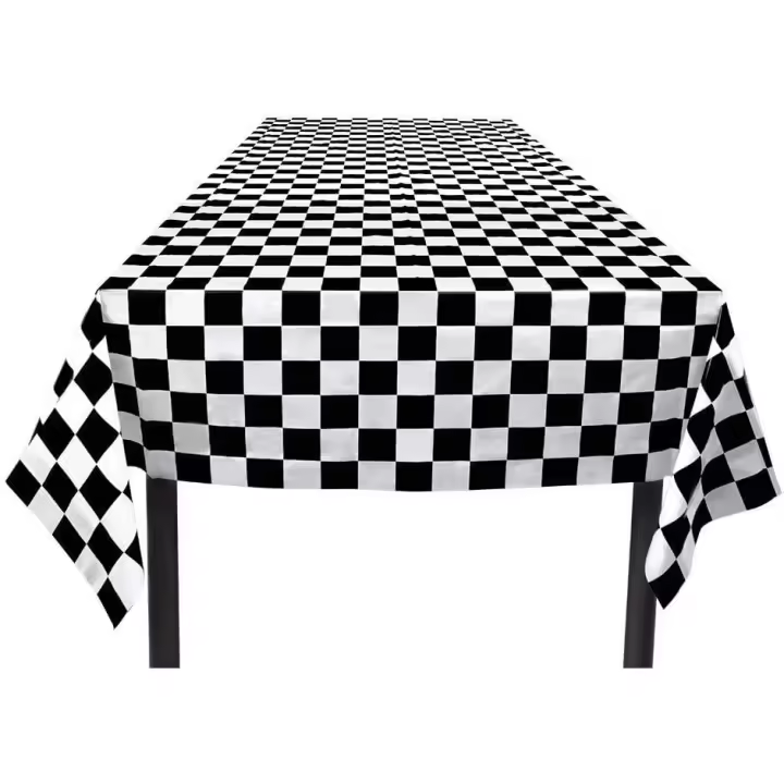 Mantel de carreras, tamaño 120 x 180 cm, piloto de carreras, bandera a cuadros, mantel, decoración, vajilla de fiesta, accesorios de fiesta, cumpleaños, fiesta temática, carnaval, carnaval infantil - 1