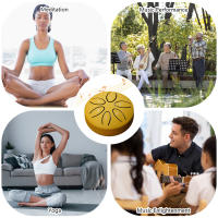 Steel Tongue Drum De 3 Pulgadas Con 6 Notas Instrumento De Percusión Para Meditación Y Yoga Mini Handpan Drum Con Mallets Incluidos - details 21