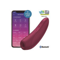 SATISFYER SUCCIONADOR VIBRADOR CURVY 1+ CONTROL  APP COLOR BURDEOS Juguetes Sexuales Sexshop - details 0