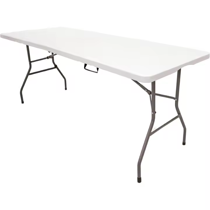 Mesa Plegable Solid 240cm portátil normativa Uso público Interior/Exterior (EN 581-1/3) Tablero Resina HDPE 4cm Capacidad 8/10 Personas y Carga 150 kg. Multiuso - 1