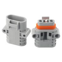 Par De Conectores De Cable Para Pala De Pared 50Amp 600V 6AWG Gris Para Panel Solar Y Equipo De Elevación Envío Gratis - details 3