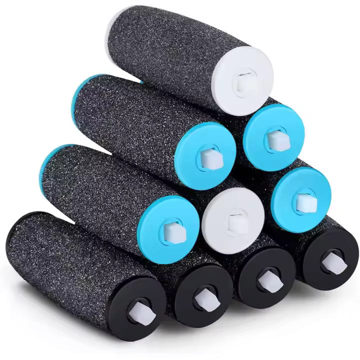 [10 Piezas] Recambio Compatible con Scholl Velvet Smooth Lima Electrico, 3 Tipos de Rugosidad, Rodillo para Lima Pies Electronica, Set Pedicura Quita Dureza y Callos,Scholl Velvet Smooth Recambio Lima para Pies con Durezas Persistentes | Elimina Durezas M - 1