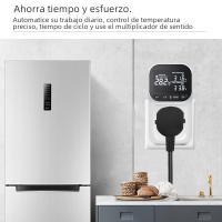 Controlador De Temperatura Digital Con Timer Y Sensor Probing Enchufe De Salida EU Plug Termómetro Para Calentamiento Y Enfrío 16A Con Luz Trasera - details 16