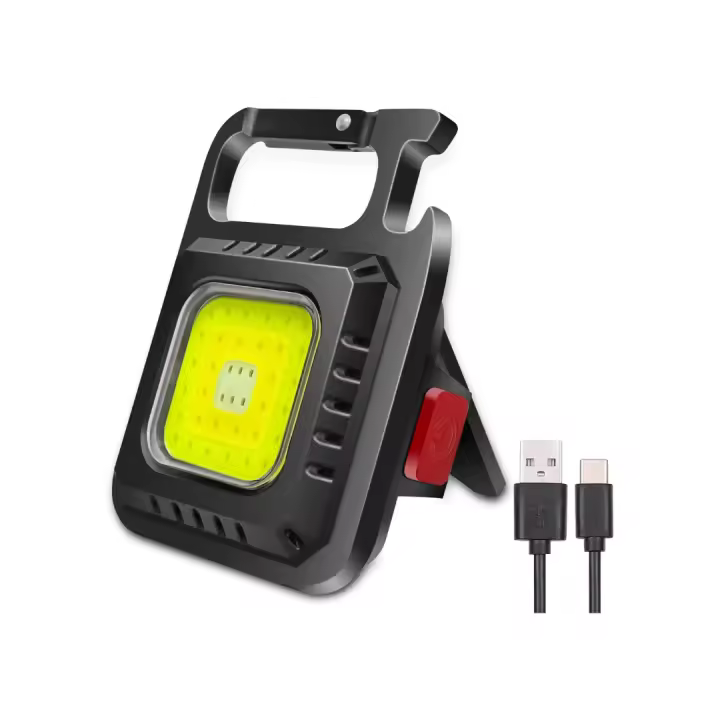 Llavero linterna LED portátil 510 lúmenes con 7 modos de luz – Recargable por USB-C – Con imán, enganche y trípode incluido – Ideal para camping, senderismo y emergencias – Tamaño bolsillo, batería de larga duración – Extrastar - 1
