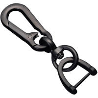 Llavero De Coche Clásico Para Hombres En Acero Inoxidable Con Clip Para Cinturón Hebilla Antipérdida Bolso De Llavero De Moda Decoración Para Coche - details 3