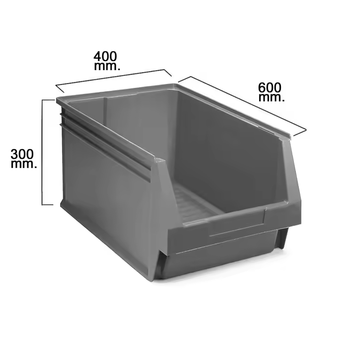 SANCO STORE - TAYG Gaveta Apilable Almacenamiento Gris Nº60 600x400x300 mm. - 1