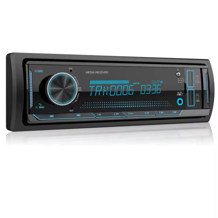 AKAMATE 1Din Radio De Coche MP3 Player Multimedia FM Bluetooth Con Pantalla LCD Soporta AUX USB TF Card Tuner De Audio - 1