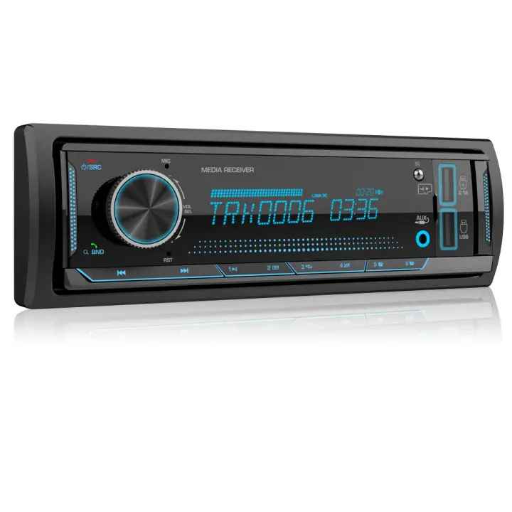 AKAMATE 1Din Radio De Coche MP3 Player Multimedia FM Bluetooth Con Pantalla LCD Soporta AUX USB TF Card Tuner De Audio - 1