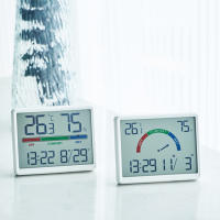 Medidor De Temperatura Y Humedad Multifunción Con Diseño Magnético Pantalla Grande Reloj Alarmas Electrónicos Termómetro Digital - details 11