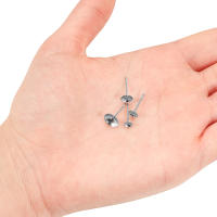 100pcs Platos De Sellado De Aretes En Acero Inoxidable Para Cabochones 4/5/6/8mm Base De Banda Para Creación De Joyería DIY - details 5