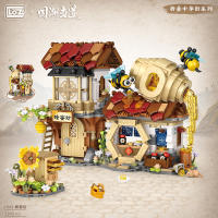 LOZ Mini Tienda De La Calle Creativa Juguete De Bloques De Construcción Para Niños Despliegue Plegable Tienda De Carne Algodón Azul Y Blanco - details 0