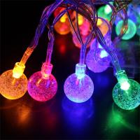 Lámparas De Bolitas Solares Para Exterior Cadena De Luces Impermeables Agua Cristal Navidad Fiesta De Jardín Decoración De Vacaciones - details 17