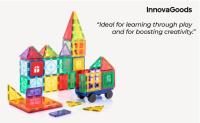 InnovaGoods® Bloques de Construcción Magnéticos 57 Piezas 3D Juguetes de Construcciones Magneticas Niños Juguetes Educativos Regalos para niños Mayores de 3 años (57 psc) - details 6