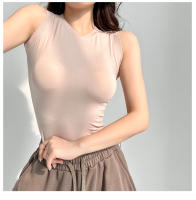 AOSSVIAO Top De Mujer De Algodón 99% Estilo Casual Basic Verano Sin Mangas Cuello Redondo Verde Blanco Negro Tank Top - details 4